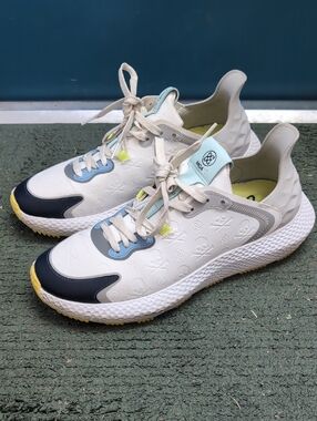 G/FORE MG4+ Golf Shoes Mens 9.5 Snow White Skull Embossed Athletic Spikeless
